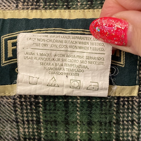 Field&Stream 1871 men’s 💯 cotton green plaid button down heavyweight shirt 🌞 - Picture 5 of 12